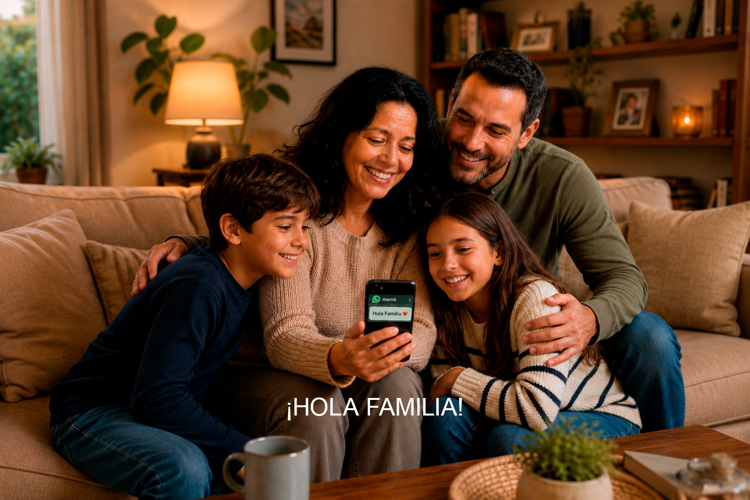 Adultos mayores sonriendo mientras usan sus teléfonos